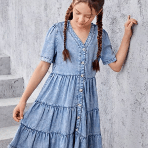 Meisjes jurk met embroidery